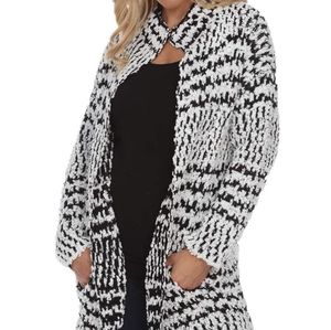 Simply Couture Women's Plus Size Casual Knit Long Sleeve Open Front Cardigan 